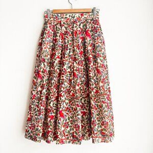 Vintage Geiger Collections Bird Floral Midi Skirt 36/S
